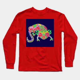 Mexican axolotl in ecopop rainbow madness Long Sleeve T-Shirt